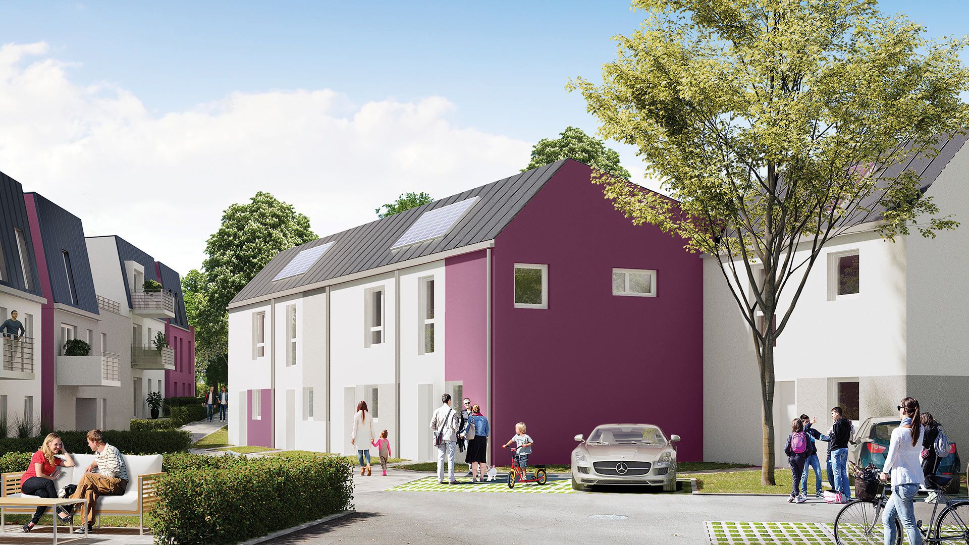 Demathieu Bard Immobilier - L'Écrin des Jardiniers - Maisons individuelles neuves à Nancy - Vue extérieure